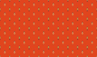 Farklı aksesuarlara sahip renkli arkaplan