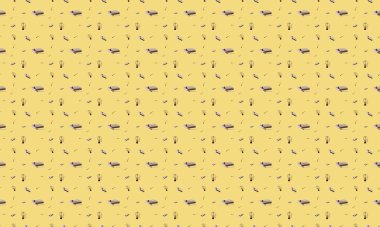 Farklı aksesuarlara sahip renkli arkaplan