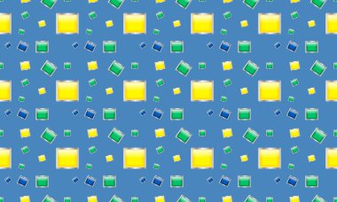 Farklı aksesuarlara sahip renkli arkaplan