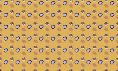 Farklı aksesuarlara sahip renkli arkaplan