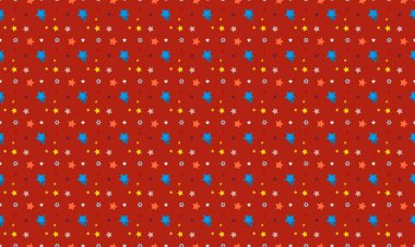 Farklı aksesuarlara sahip renkli arkaplan