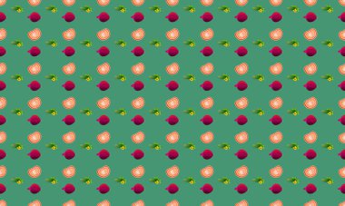 Farklı aksesuarlara sahip renkli arkaplan