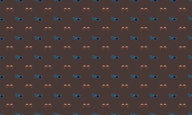 Farklı aksesuarlara sahip renkli arkaplan