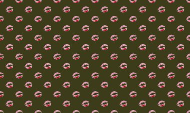 Farklı aksesuarlara sahip renkli arkaplan