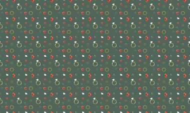 Farklı aksesuarlara sahip renkli arkaplan