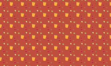 Farklı aksesuarlara sahip renkli arkaplan