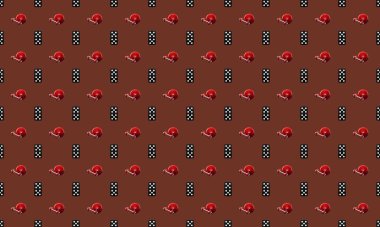 Farklı aksesuarlara sahip renkli arkaplan