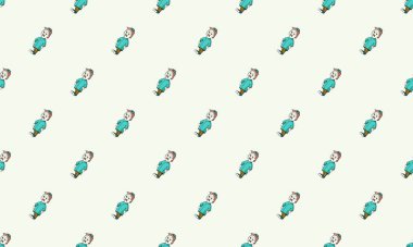 Farklı aksesuarlara sahip renkli arkaplan