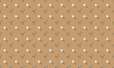 Farklı aksesuarlara sahip renkli arkaplan