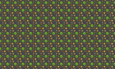 Farklı aksesuarlara sahip renkli arkaplan