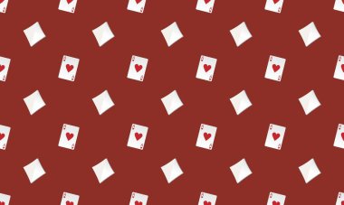 Farklı aksesuarlara sahip renkli arkaplan