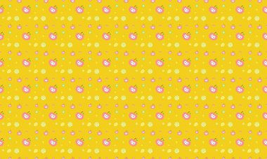 Farklı aksesuarlara sahip renkli arkaplan