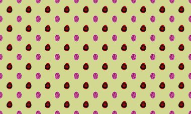 Farklı aksesuarlara sahip renkli arkaplan