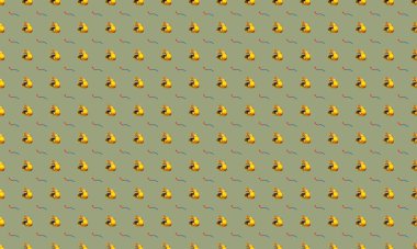 Farklı aksesuarlara sahip renkli arkaplan