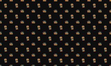 Farklı aksesuarlara sahip renkli arkaplan