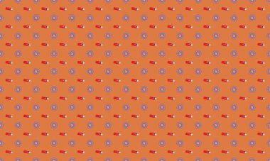 Farklı aksesuarlara sahip renkli arkaplan