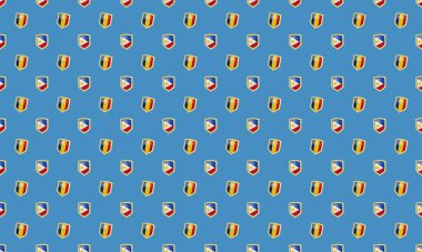 Farklı aksesuarlara sahip renkli arkaplan