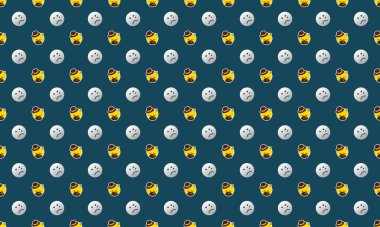 Farklı aksesuarlara sahip renkli arkaplan