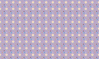 Farklı aksesuarlara sahip renkli arkaplan