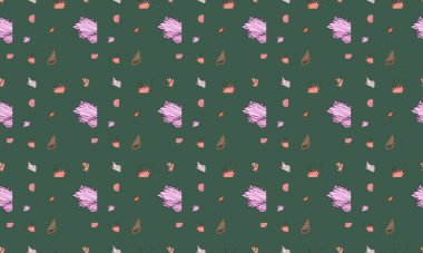 Farklı aksesuarlara sahip renkli arkaplan