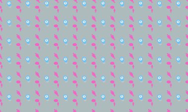 Farklı aksesuarlara sahip renkli arkaplan