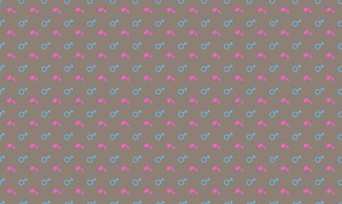 Farklı aksesuarlara sahip renkli arkaplan