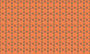 Farklı aksesuarlara sahip renkli arkaplan