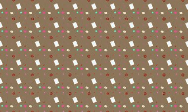 Farklı aksesuarlara sahip renkli arkaplan