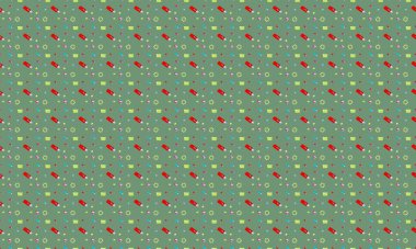 Farklı aksesuarlara sahip renkli arkaplan