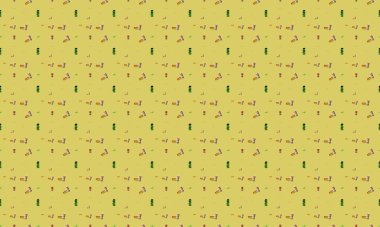 Farklı aksesuarlara sahip renkli arkaplan