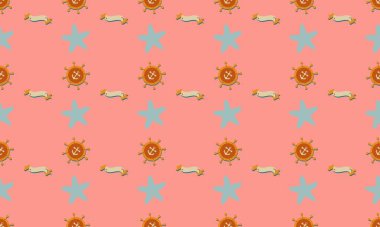 Farklı aksesuarlara sahip renkli arkaplan