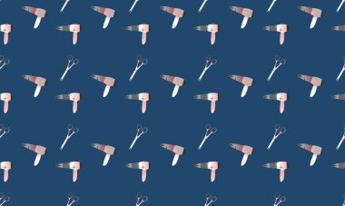 Farklı aksesuarlara sahip renkli arkaplan