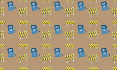 Farklı aksesuarlara sahip renkli arkaplan