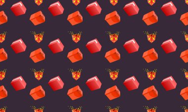 Farklı aksesuarlara sahip renkli arkaplan