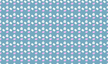 Farklı aksesuarlara sahip renkli arkaplan