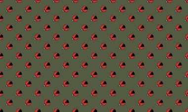 Farklı aksesuarlara sahip renkli arkaplan