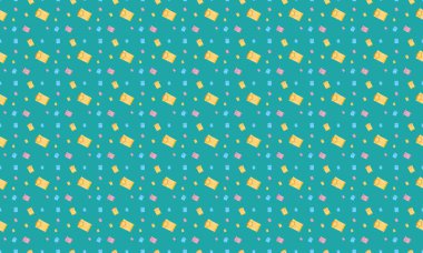 Farklı aksesuarlara sahip renkli arkaplan