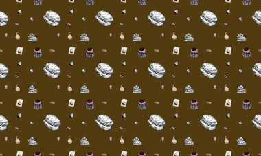 Farklı aksesuarlara sahip renkli arkaplan