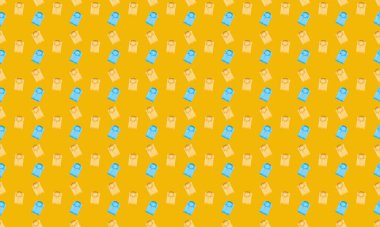 Farklı aksesuarlara sahip renkli arkaplan