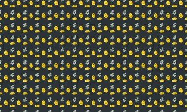 Farklı aksesuarlara sahip renkli arkaplan