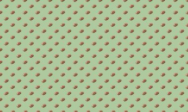 Farklı aksesuarlara sahip renkli arkaplan