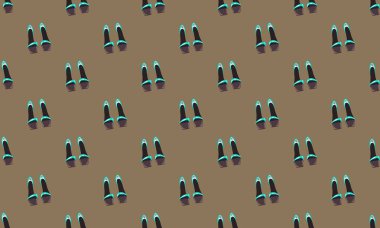 Farklı aksesuarlara sahip renkli arkaplan