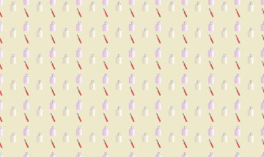 Farklı aksesuarlara sahip renkli arkaplan