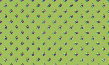 Farklı aksesuarlara sahip renkli arkaplan