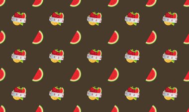 Farklı aksesuarlara sahip renkli arkaplan