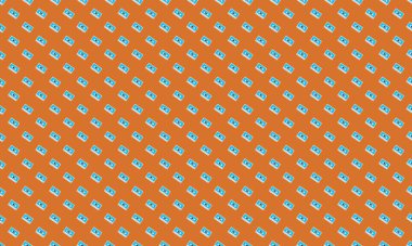 Farklı aksesuarlara sahip renkli arkaplan