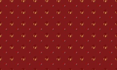 Farklı aksesuarlara sahip renkli arkaplan