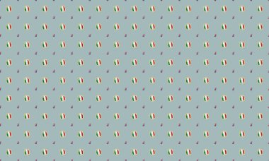 Farklı aksesuarlara sahip renkli arkaplan