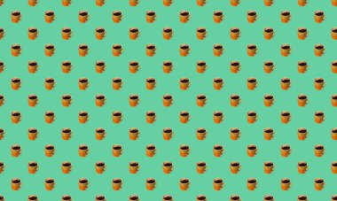 Farklı aksesuarlara sahip renkli arkaplan