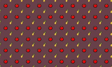 Farklı aksesuarlara sahip renkli arkaplan